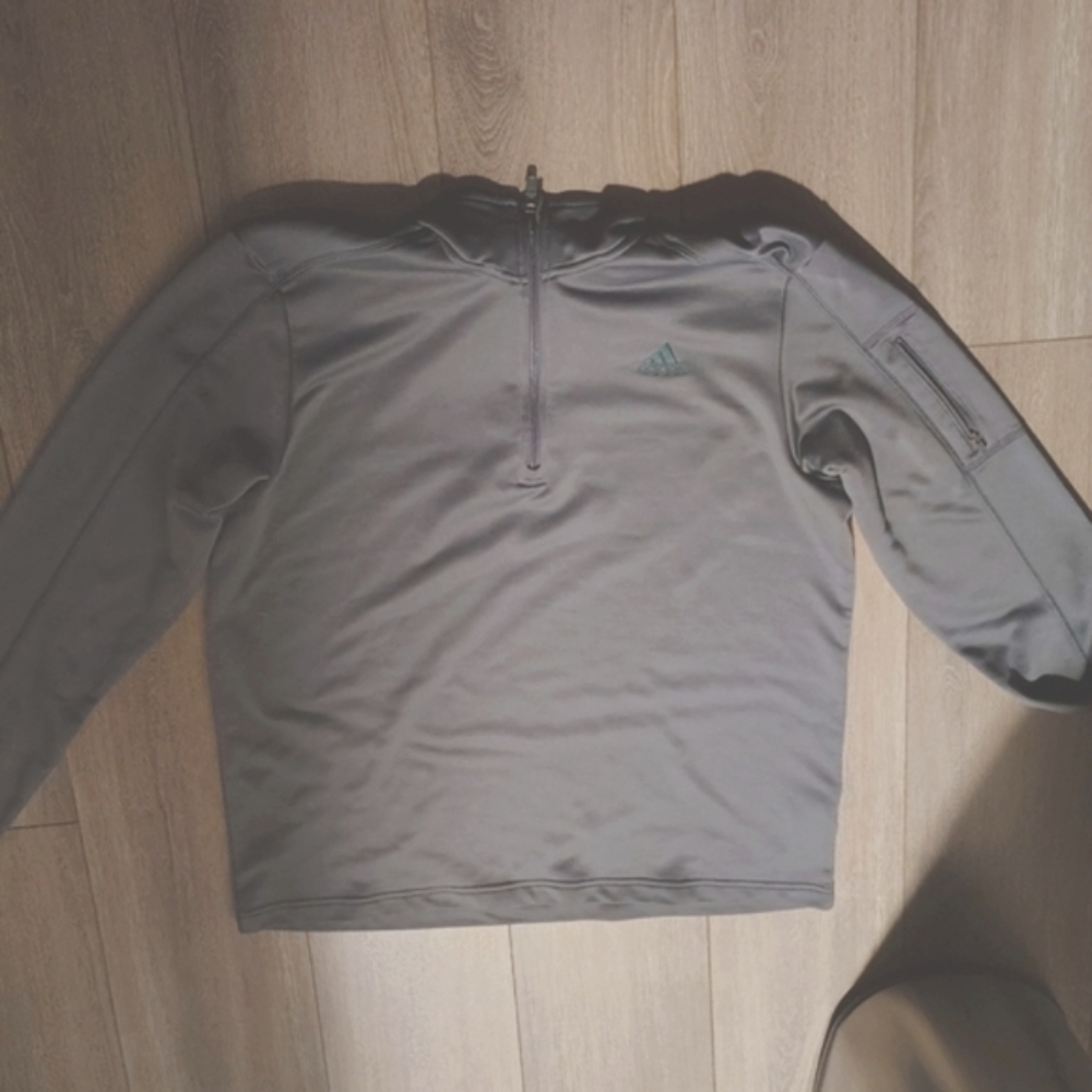 adidas Gray Zip Up Men's Sweater